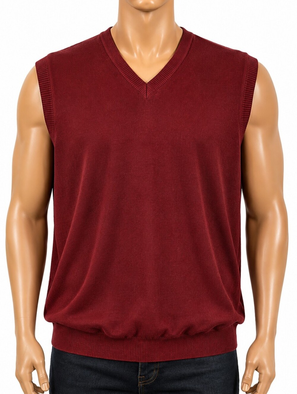 Wrangler Sweater Vest Men Lrg Red Cottage Gorp Boho Active Y2k Norm Indie   [2B]